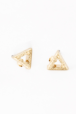 Triangle Outline Cutout Stud Earring 5BCH2